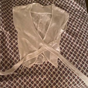 Silk wrap top